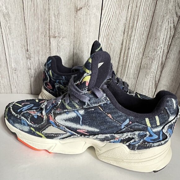 Adidas Originals Women's Denim Falcon Fashion Retro Sneakers CG6249 Sz 6.5 - Picture 7 of 16